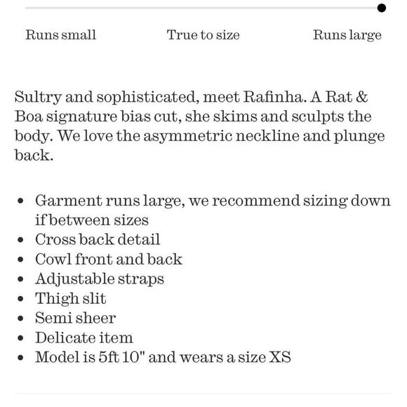 NWT Rat & Boa Rafinha Dress Size Large - Picture 16 of 16